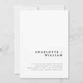 Minimale moderne chic typografie trouwkaart aankondiging (Voorkant)