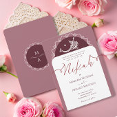 Minimale Moderne Chick Bourgondië Merlot Islamitis Kaart