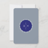 Minimale Moderne Chick Dusty Blue Mandala QR Code RSVP Kaartje (Achterkant)