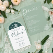 Minimale Moderne Chick Sage Groene Islamitische Ni Kaart