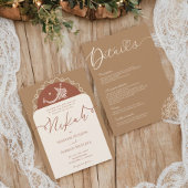 Minimale Moderne Chick Terracotta Boho Islamitisch Kaart