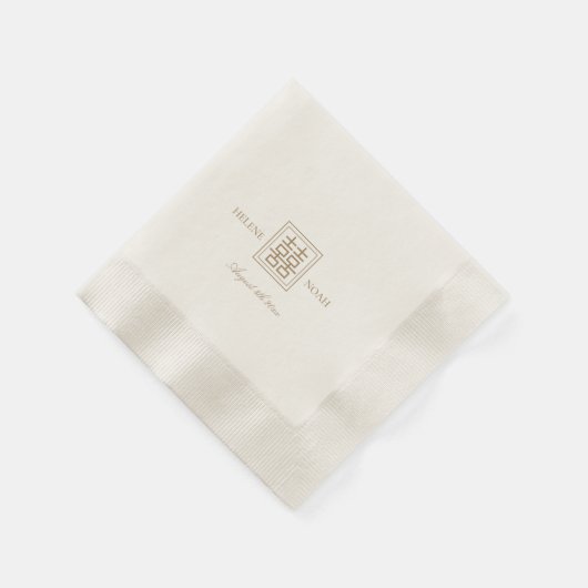 Minimale moderne Chinese dubbeldeksweddenschap Servet (Hoek)