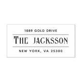 Minimale moderne  chique familie retouradres  zelfinktende stempel (Design)