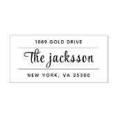 Minimale moderne  chique familie retouradres  zelfinktende stempel (Design)