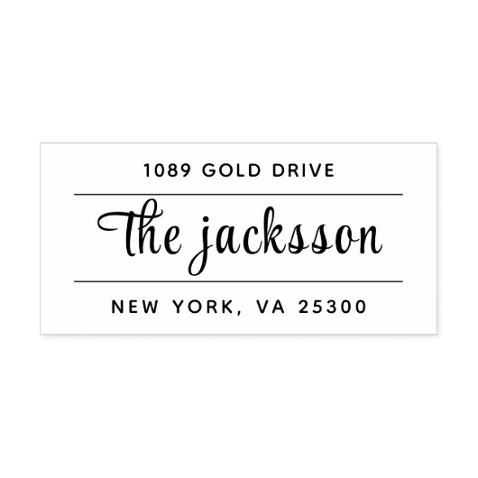 Minimale moderne  chique familie retouradres  zelfinktende stempel (Design)