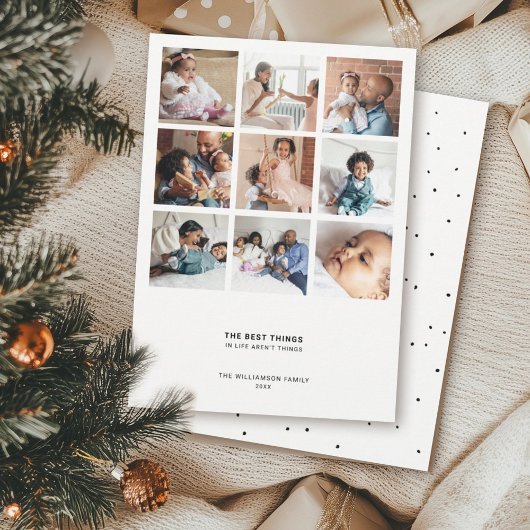 Minimale Moderne Citaat | 9 Meerdere foto's collag Feestdagenkaart