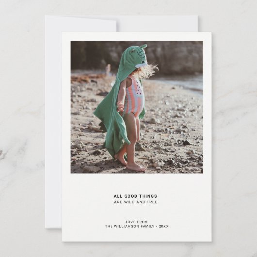 Minimale Moderne Citaat | Eenvoudige fotoofferte Feestdagenkaart (Voorkant)