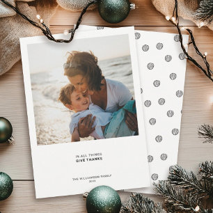 Minimale Moderne Citaat   Foto Holiday Gratitude Feestdagenkaart