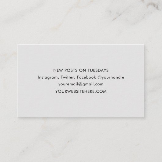 Minimale moderne constructie visitekaartje (Achterkant)