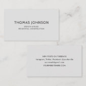 Minimale moderne constructie visitekaartje (Voorkant / Achterkant)