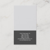 Minimale moderne creatieve grijze plaat visitekaartje (Achterkant)