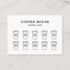 Minimale moderne, creatieve koffie met zwart en wi klantenkaartje