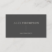 Minimale moderne, creatieve naam zwart-wit visitekaartje (Voorkant)