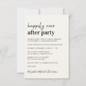 Minimale moderne crème bruiloft receptie kaart (Voorkant)