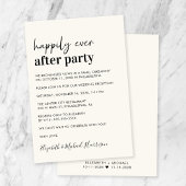 Minimale moderne crème bruiloft receptie kaart