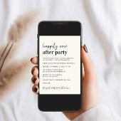 Minimale moderne crème bruiloft receptie kaart