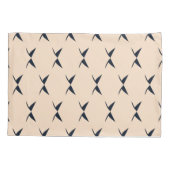Minimale moderne crème en zwart geometrisch kussensloop (Achterkant-Links)