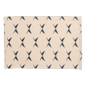 Minimale moderne crème en zwart geometrisch kussensloop (Voorkant-Links)