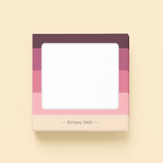 Minimale moderne cute trendy kleurblok-roze post-it® notes
