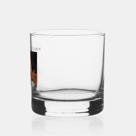 Minimale moderne datum van de Aangepaste bruiloft  Whisky Glas (Links)
