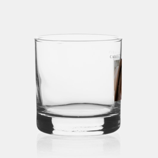 Minimale moderne datum van de Aangepaste bruiloft  Whisky Glas (Rechts)