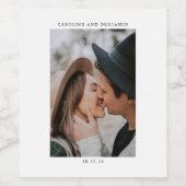 Minimale moderne datum van de Aangepaste bruiloft  Wijn Etiket (Enkel label)