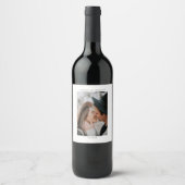 Minimale moderne datum van de Aangepaste bruiloft  Wijn Etiket (Voorkant)