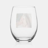 Minimale moderne datum van de Aangepaste bruiloft  Wijnglas Zonder Voet (Achterkant)