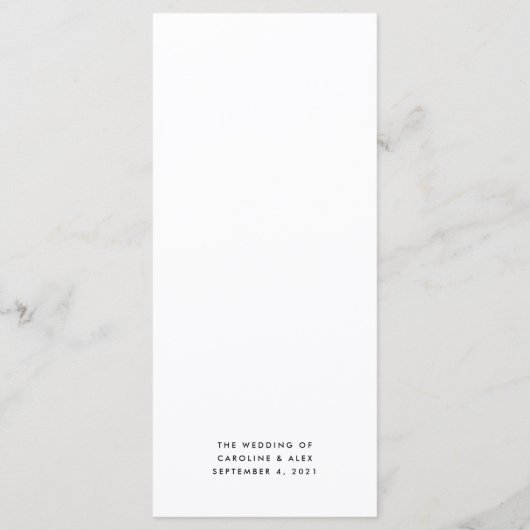 Minimale moderne deco-typografie menu (Achterkant)