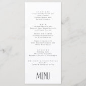 Minimale moderne deco-typografie menu (Voorkant)