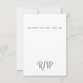 Minimale moderne deco-typografie RSVP kaartje (Voorkant)