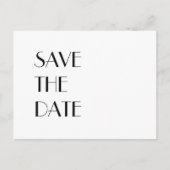 Minimale moderne deco-weddenschap aankondigingskaart (Voorkant)