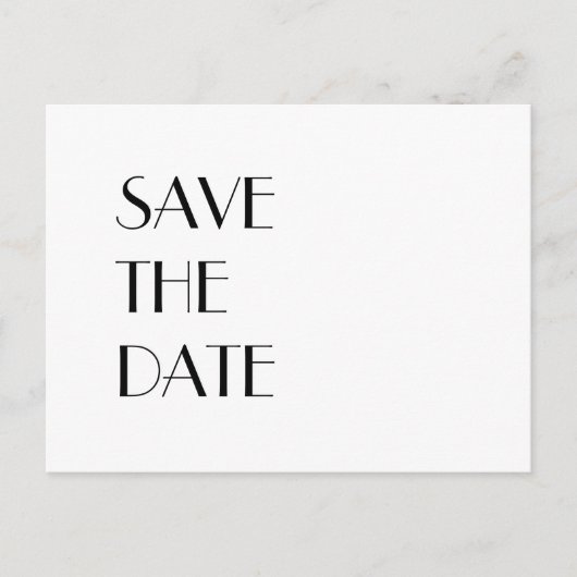Minimale moderne deco-weddenschap aankondigingskaart (Voorkant)
