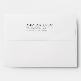 Minimale moderne deco-weddenschap envelop