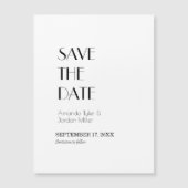 Minimale moderne deco-weddenschap magnetische uitnodiging (Voorkant)