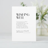 Minimale moderne deco-weddenschappen informatiekaartje (Staand voorkant)