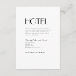 Minimale moderne decohuwbare kunstkleding informatiekaartje