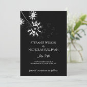 Minimale Moderne Delicate Bloemige Monogram Huweli Save The Date (Staand voorkant)