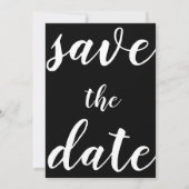 Minimale Moderne Delicate Bloemige Monogram Huweli Save The Date (Achterkant)