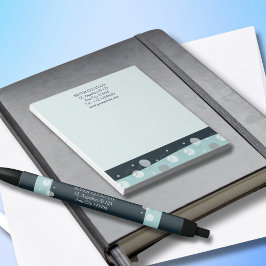 Minimale moderne donkerblauwe reinigingsdiensten notitieblok