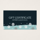 Minimale moderne donkerblauwe reinigingsdiensten visitekaartje (Voorkant)