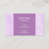 Minimale moderne, donkere Paarse Waterverf Visitekaartje (Achterkant)