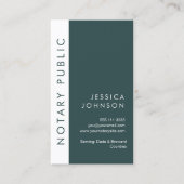 Minimale Moderne Donkergroene Mobiele Notaris Open Visitekaartje (Voorkant)