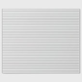 Minimale, moderne dunne grijze en witte strepen  cadeaupapier (Vlak)