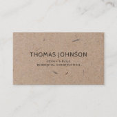 Minimale moderne, duurzame bouw visitekaartje (Voorkant)