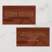 Minimale moderne edele professionele houten korrel visitekaartje (Voorkant / Achterkant)