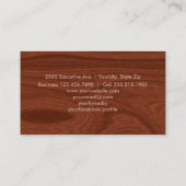 Minimale moderne edele professionele houten korrel visitekaartje (Achterkant)