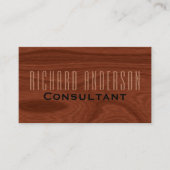 Minimale moderne edele professionele houten korrel visitekaartje (Voorkant)