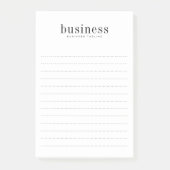 Minimale moderne, eenvoudige bedrijfsnaam post-it® notes (Voorkant)