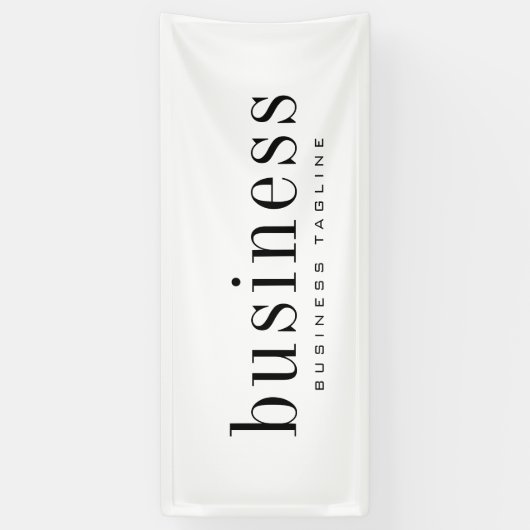 Minimale moderne, eenvoudige bedrijfsnaam spandoek (Verticaal)